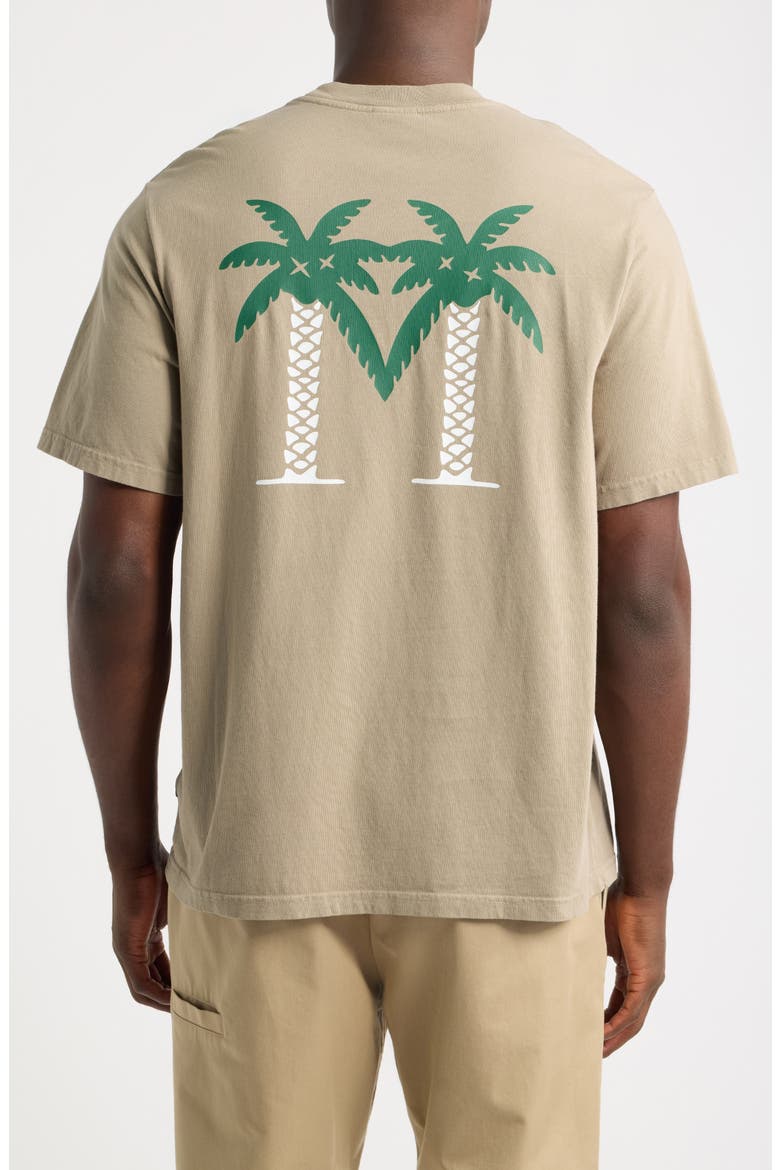 Bermuda Palms Graphic Cotton T-Shirt, Alternate, color, TAUPE