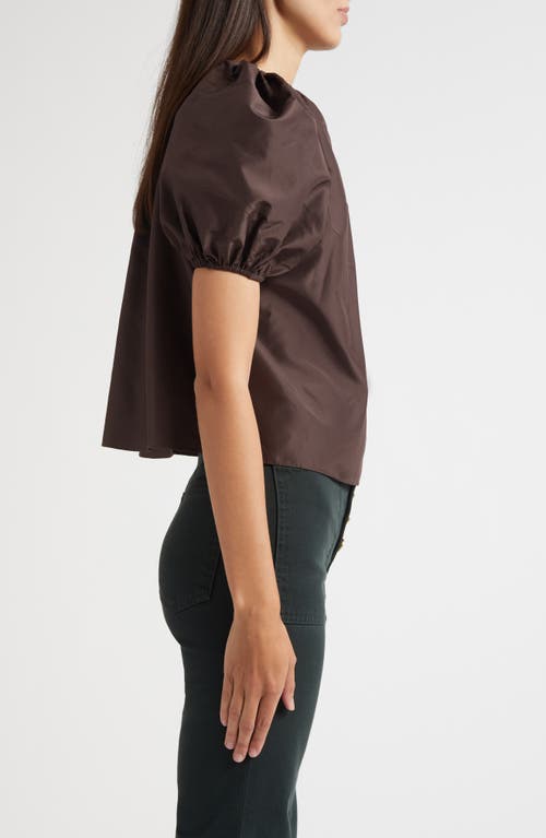 Ulla Johnson Talie Puff Sleeve Top In Brown
