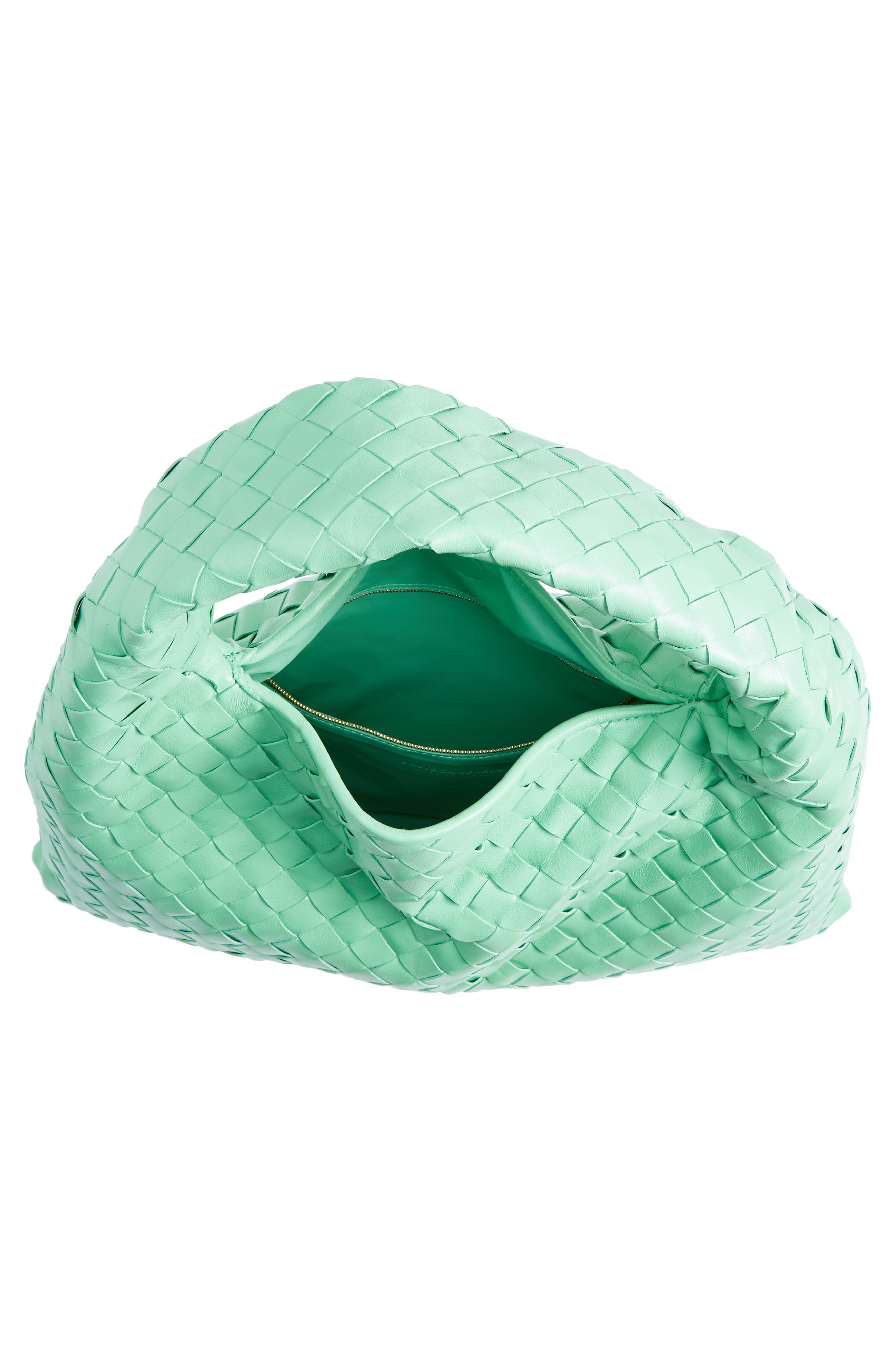 Bottega Veneta Small Hop Hobo Bag, Alternate, color, 3981 Siren-Muse Brass