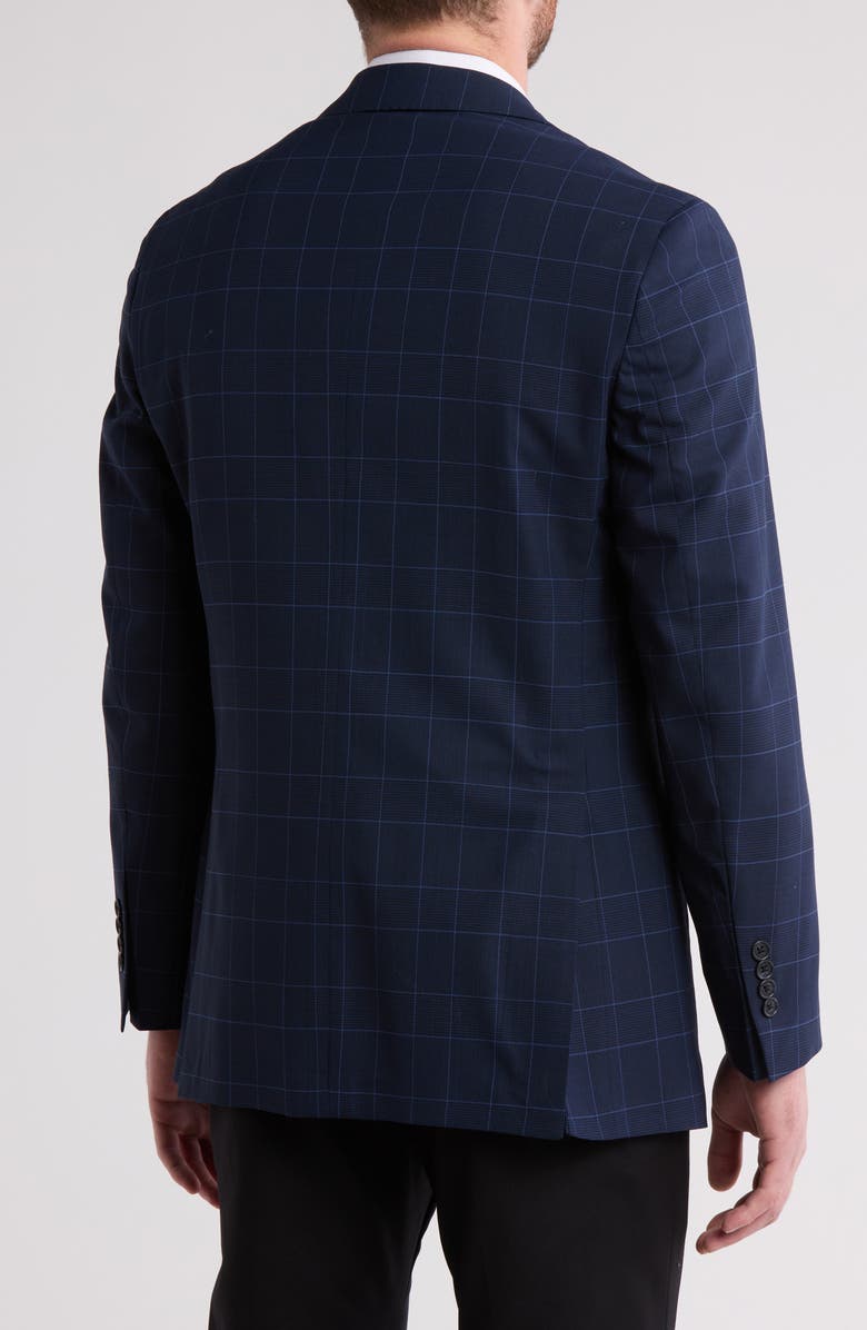 Brooks Brothers Explorer Collection Windowpane Check Water Repellent Wool Sport Coat, Alternate, color,