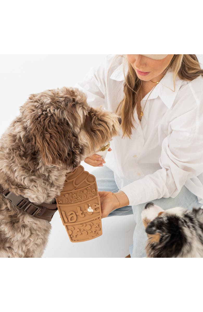 Dexypaws Enrichment Lick Mat, Alternate, color, Brown