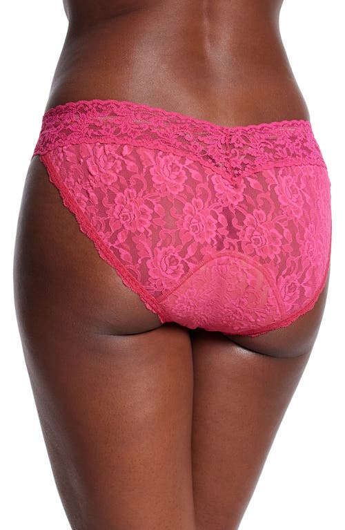 Hanky Panky X Saalt Signature Lace® Leakproof V-kini Bikini In Pink