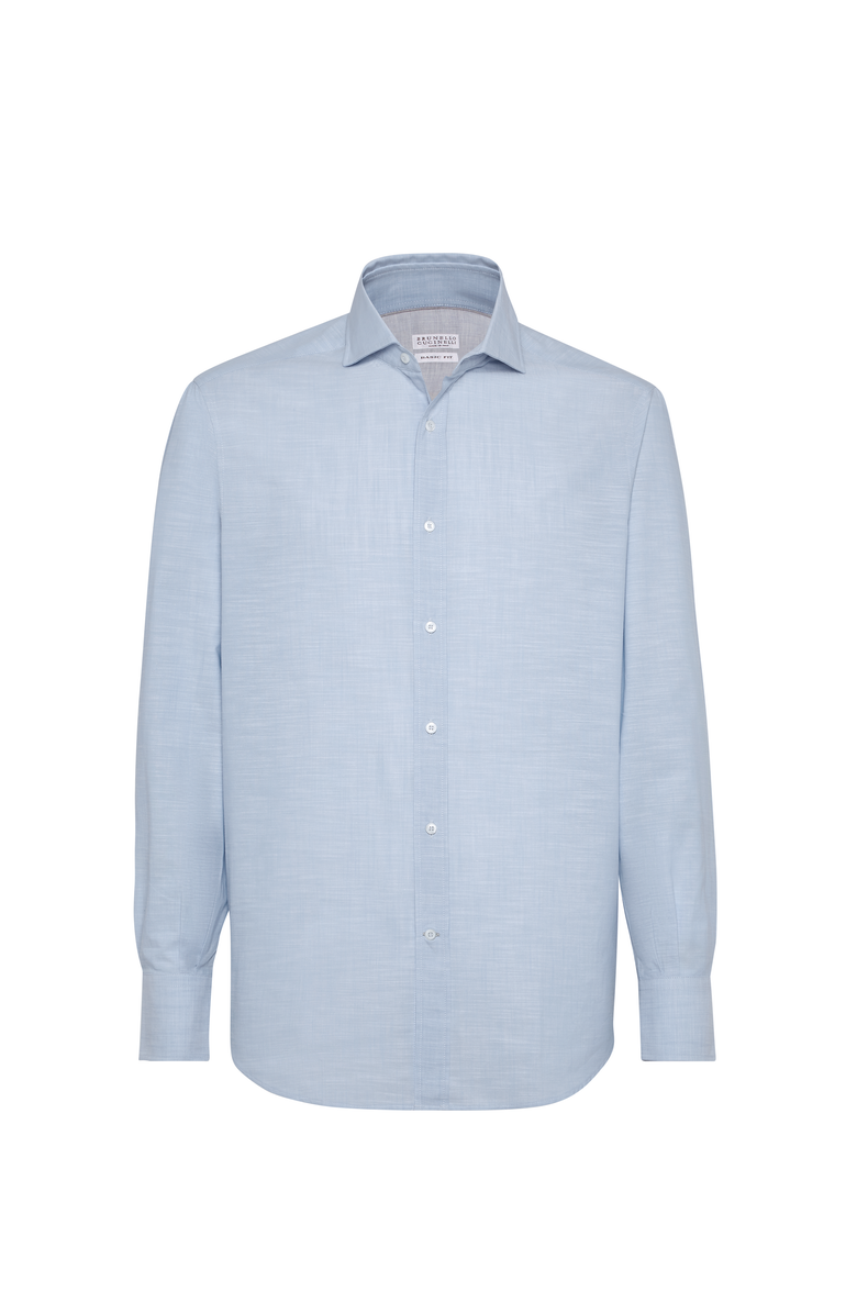 Brunello Cucinelli Oxford shirt, Main, color, Azure