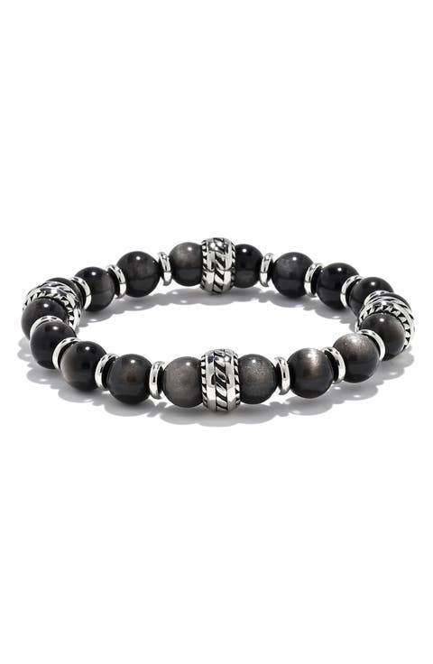 Daniel Stretch Bracelet with Silvertone Spacers