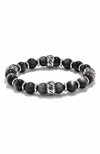 EYE CANDY LOS ANGELES Daniel Stretch Bracelet with Silvertone Spacers