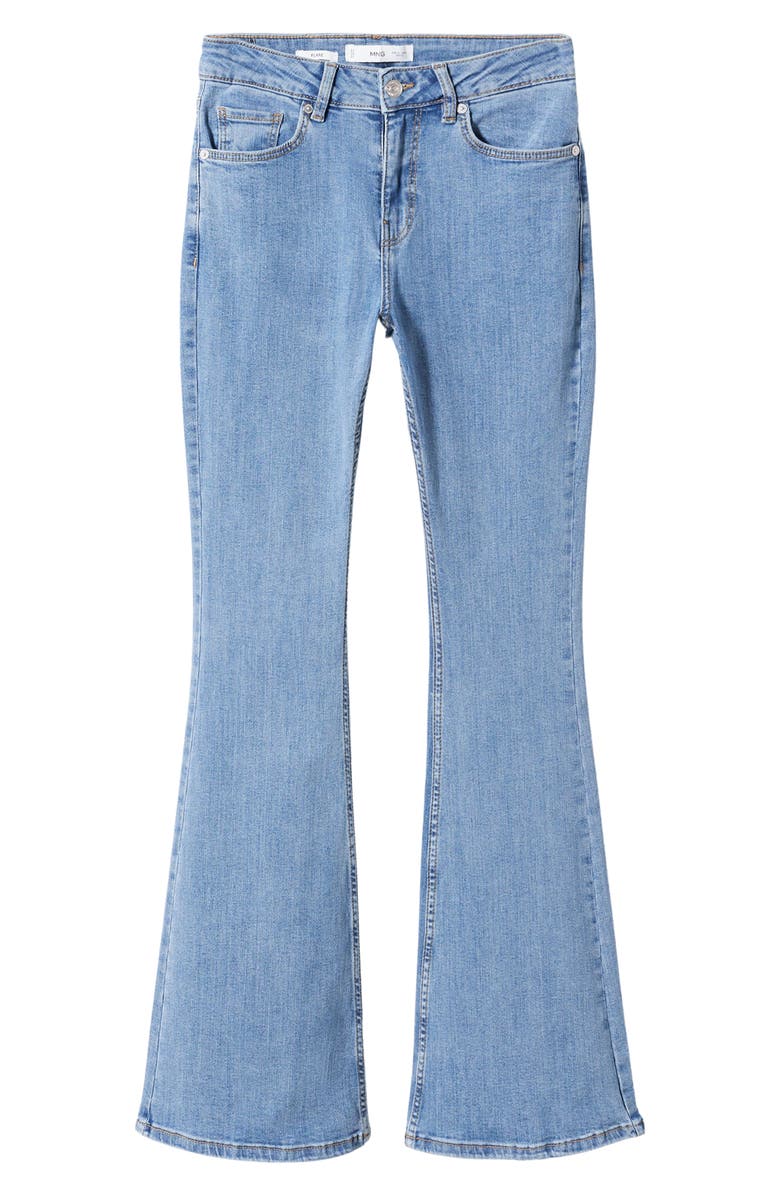 MANGO Flare Jeans, Alternate, color, Medium Blue