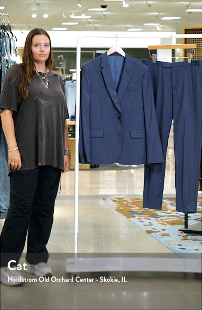 Tailored Fit Blue Mélange Wool Suit, sales video thumbnail