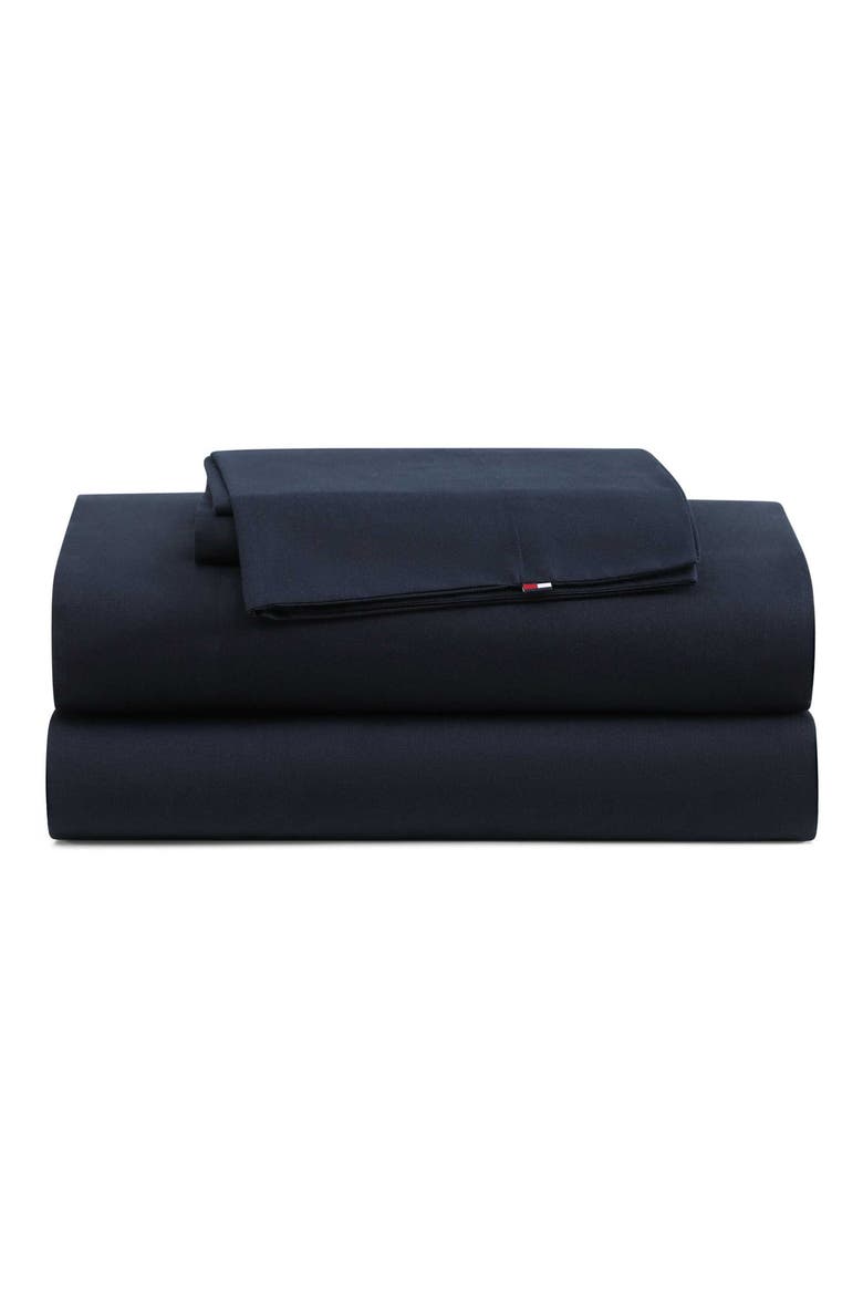 Performance Cooling Cotton Sheet Set, Main, color, DARK BLUE