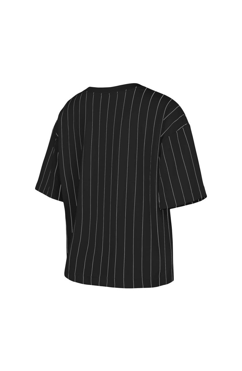 New Era Women's New Era Black Chicago White Sox Boxy Pinstripe T-Shirt, Alternate, color, 