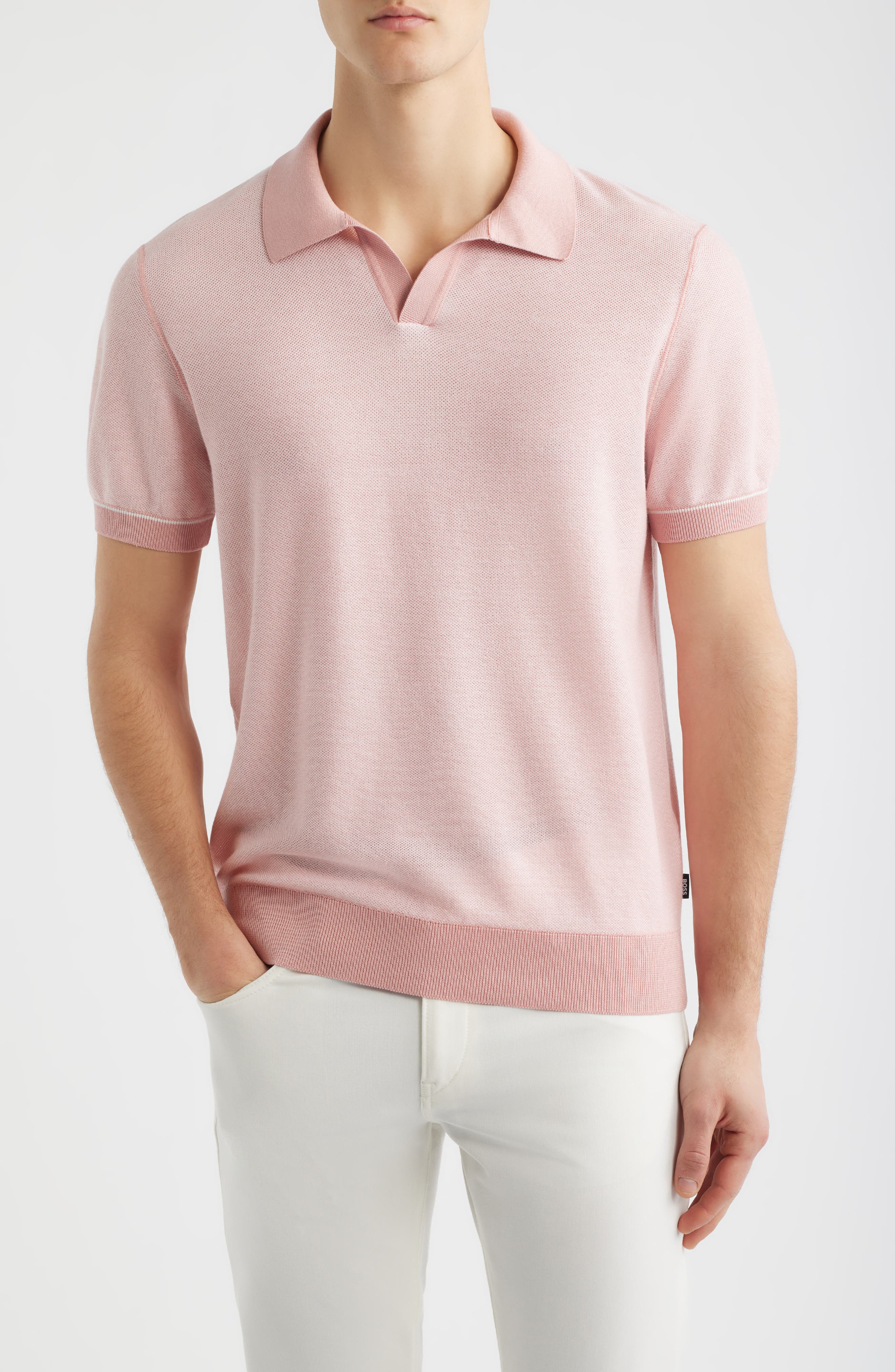 H-Narciso Stripe Johnny Collar Polo - image 3