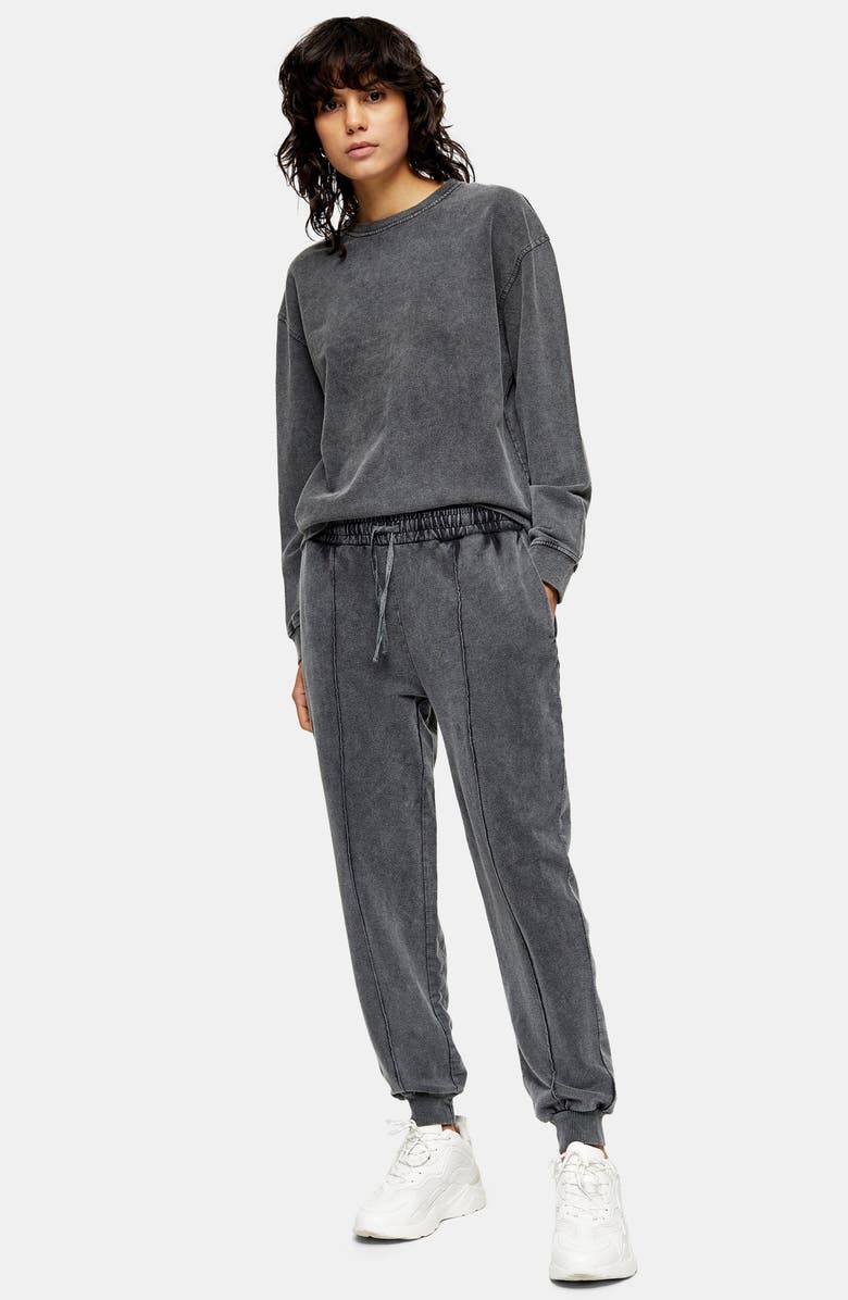 Topshop Acid Wash Joggers, Alternate, color,