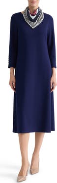 Jones New York Shift Dress with Scarf