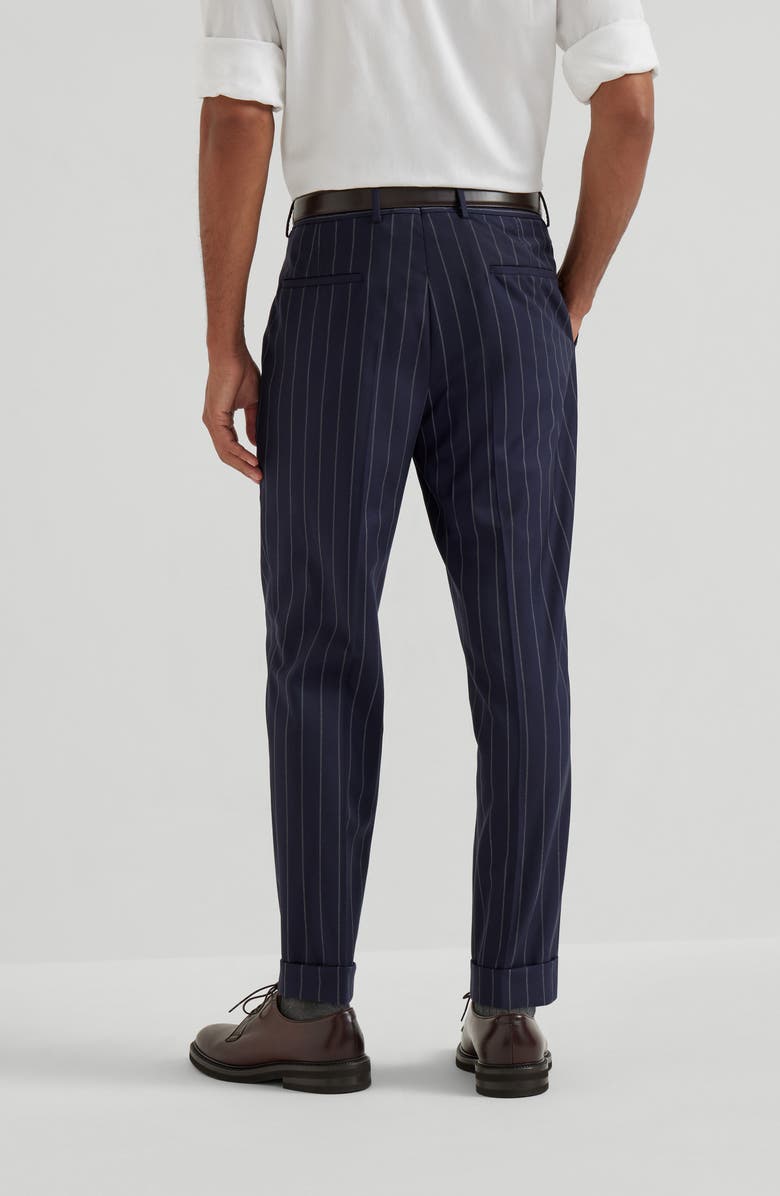 Brunello Cucinelli Virgin wool trousers, Alternate, color, Blue