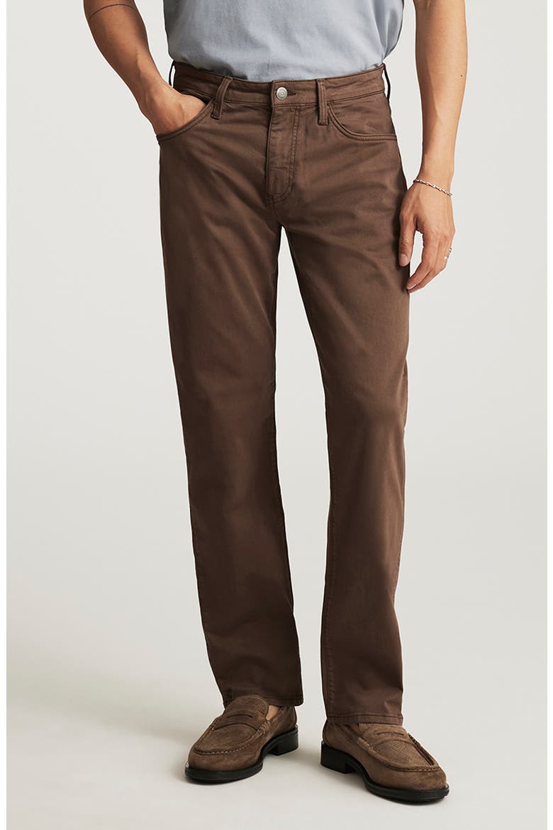 Zach Straight Leg Twill Pants, Main, color, MOCHA TWILL