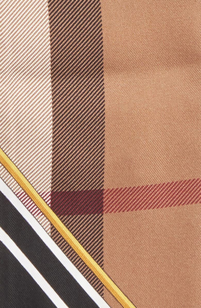 Burberry Archive Check Skinny Silk Scarf, Alternate, color,