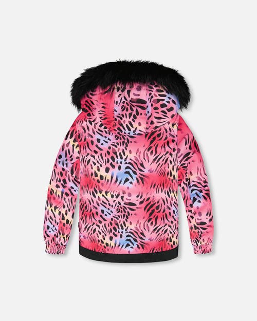 Deux Par Deux Girl Two-piece Play Snowsuit With Jacket And Solid Pant In Black