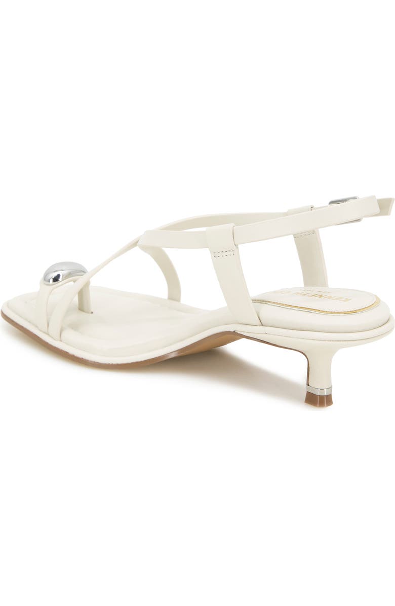 Kenneth Cole Geala Slingback Kitten Heel Sandal, Alternate, color, Cream Leather
