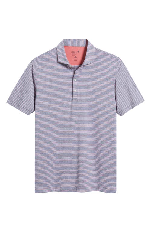 Johnnie-o Michael Stripe Performance Golf Polo In Blue