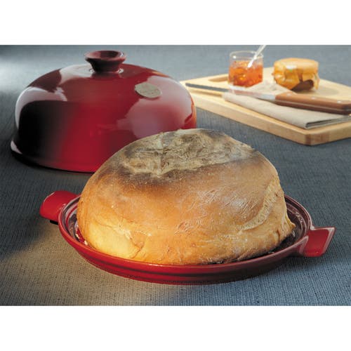 Emile Henry Flame Bread Cloche In Burgundy