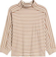 Wit 
Wisdom Stripe Mock Neck Rib Top