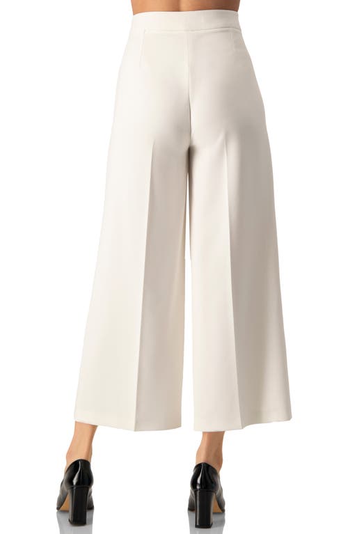 Ivonne Wide-leg Cropped Culotte In White