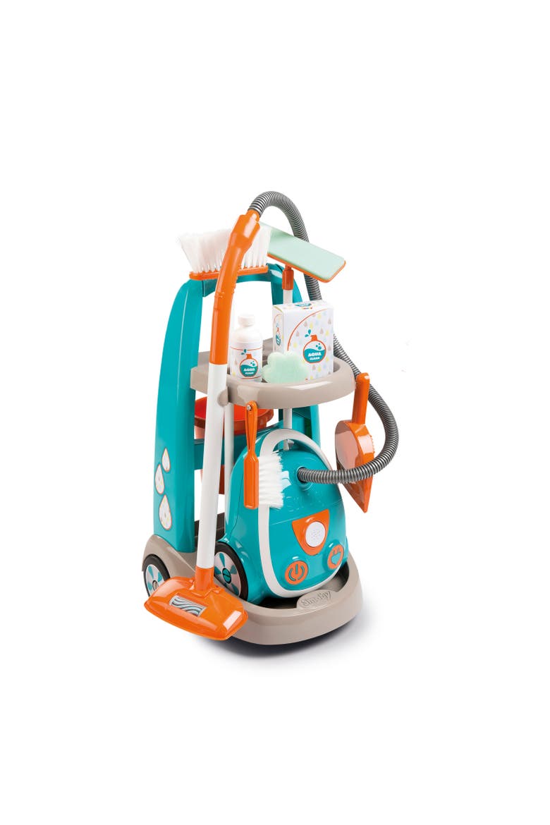 Kids Cleaning Trolley Pretend Play Toy, Main, color, Multicolored