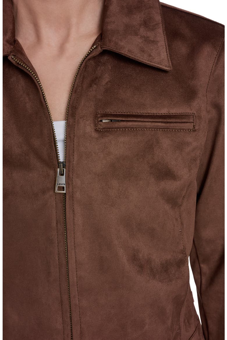 Faux Suede Jacket, Alternate, color, MAPLE FAUX SUEDE
