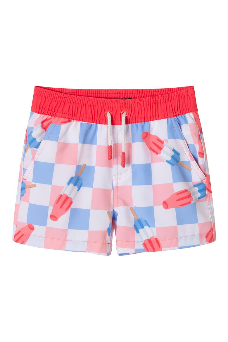 Kids' Print Swim Trunks, Main, color, ICE POP