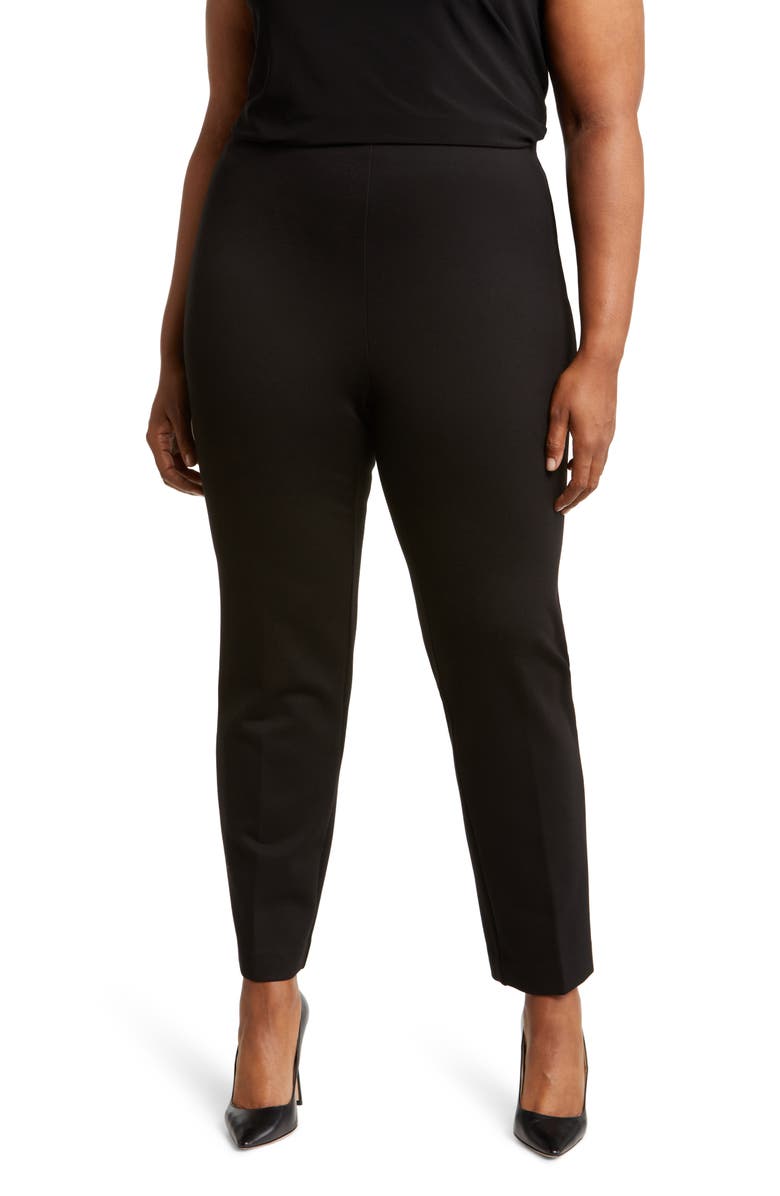 Anne Klein Hollywood Waist Slim Fit Pull-On Pants, Main, color, 