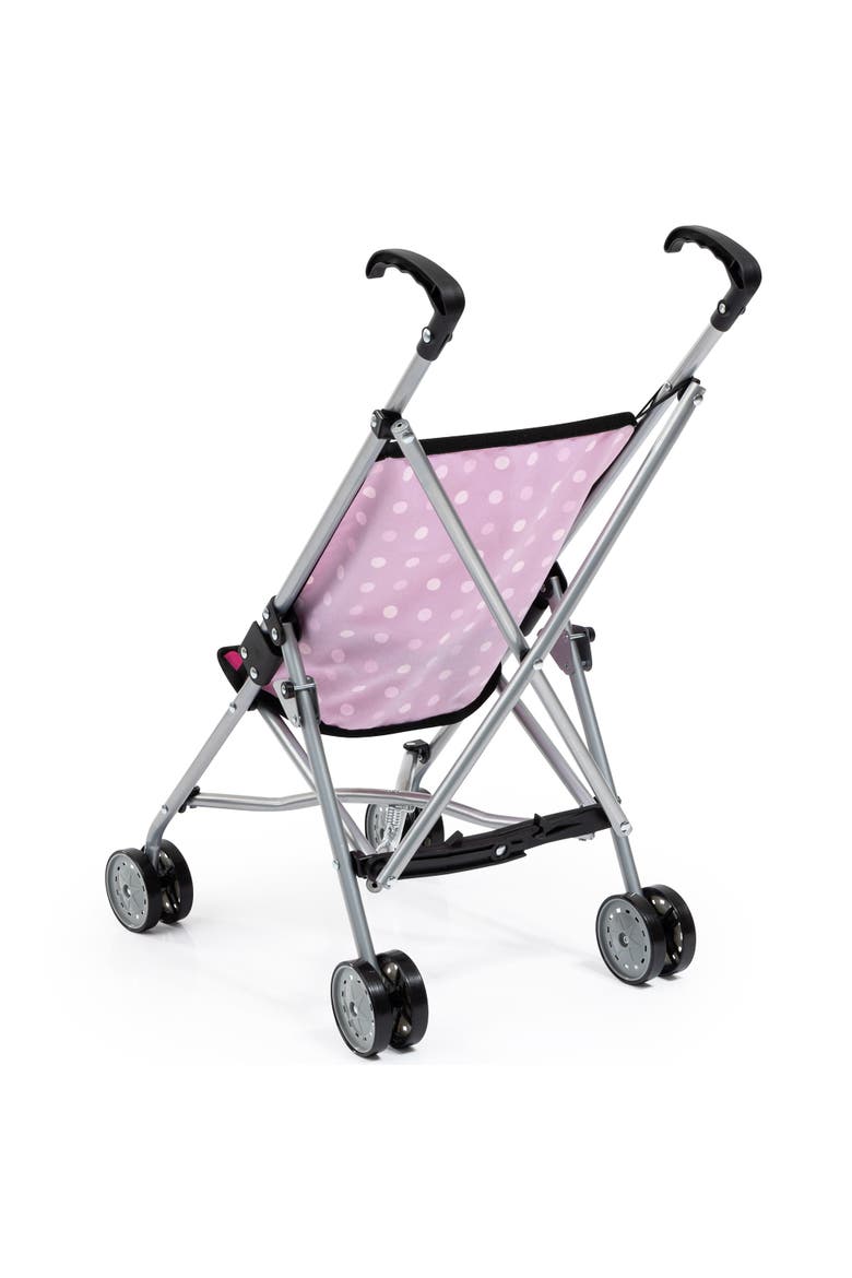 Buggy Umbrella Stroller, Hot Pink & White Polka Dots ,Dolls Up to 18 Inches, Alternate, color, Multicolored