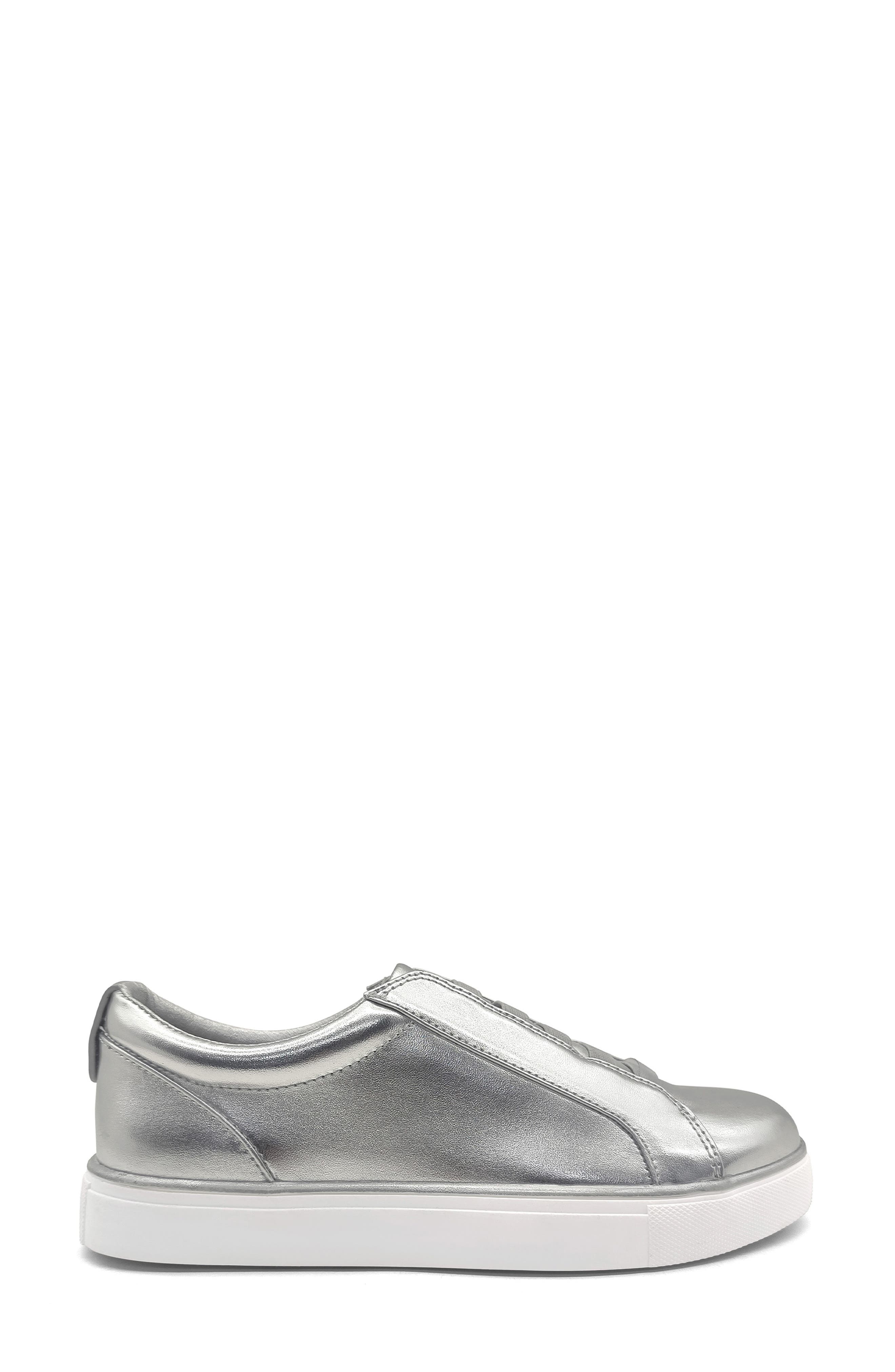 Reaction Kenneth Cole Bonnie Metallic Slip-On Sneaker, Alternate, color, Silver