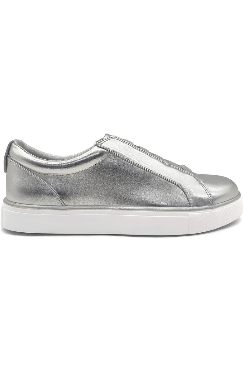 Reaction Kenneth Cole Bonnie Metallic Slip-On Sneaker, Alternate, color, Silver