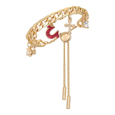 Horseshoe Cross Slider Bracelet