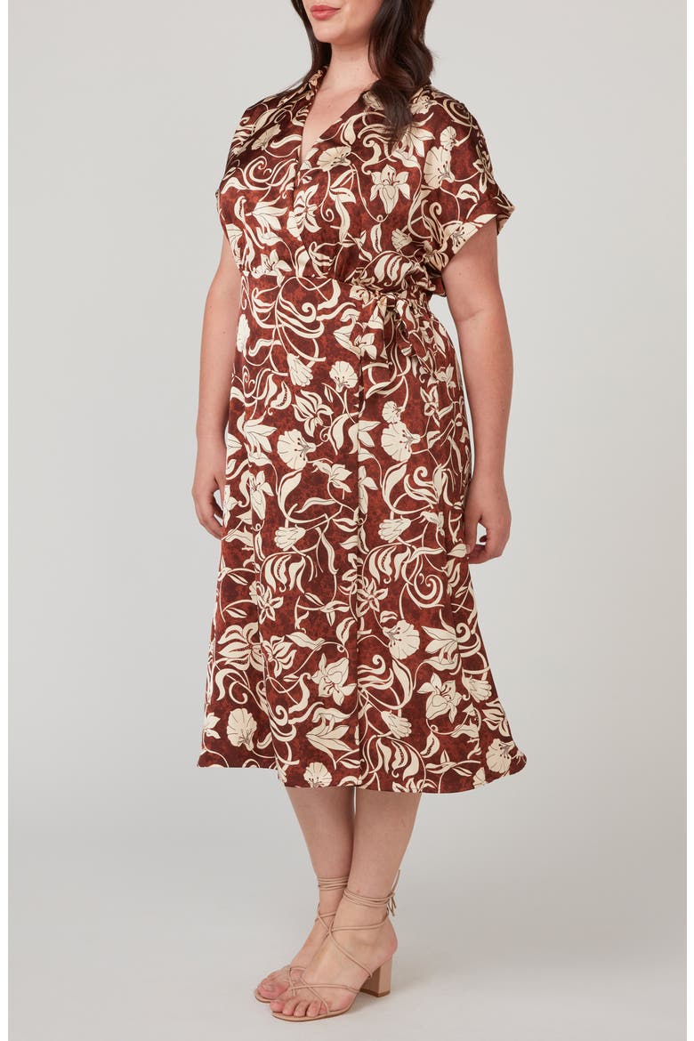 Solana Floral Print Midi Dress, Alternate, color, PRINT
