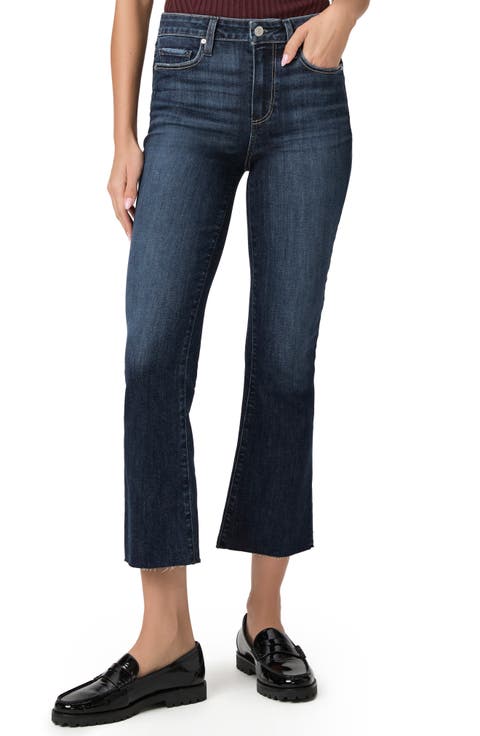 Colette Raw Hem Crop Flare Leg Jeans (Shipwreck)