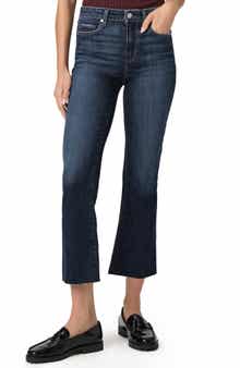 PAIGE Colette Raw Hem Crop Flare Leg Jeans