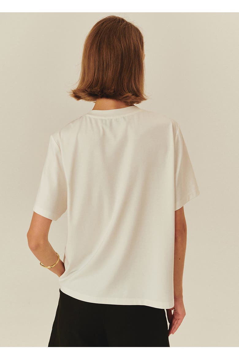 Alanna Embroidered Tshirt, Alternate, color, BONE