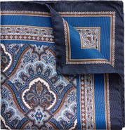 Eton Paisley Silk Pocket Square