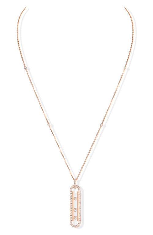 Messika Baby Move Pavé Diamond Pendant Necklace in Pink Gold  product