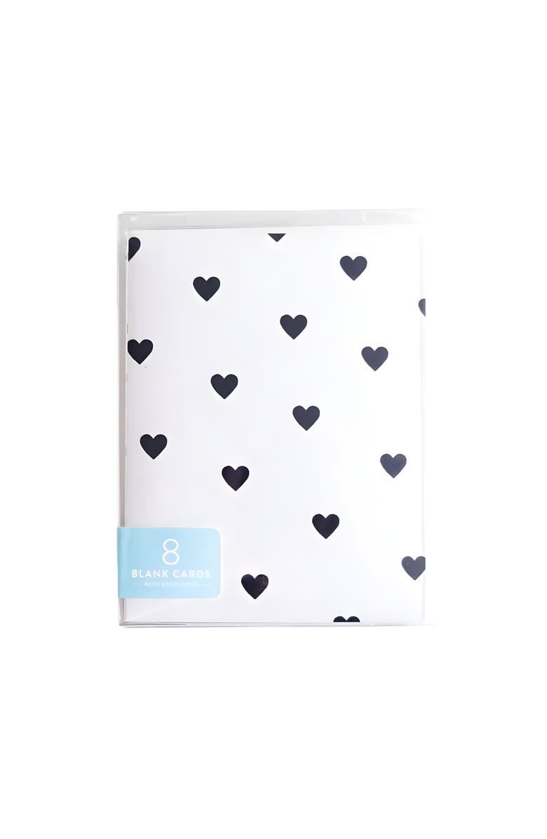 Joy Paper Co. Hearts Boxed Set of 8 Cards, Alternate, color, Black Hearts