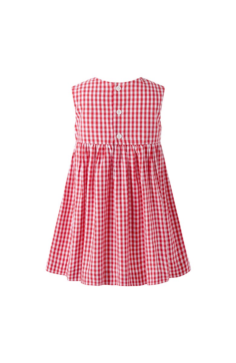 Rachel Riley Gingham Bow Dress, Alternate, color, Red