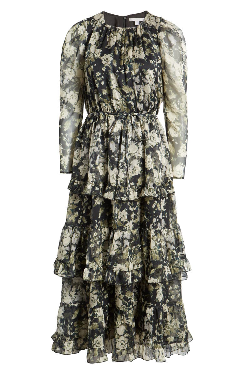 Chelsea28 Floral Long Sleeve Tiered Midi Dress, Alternate, color,