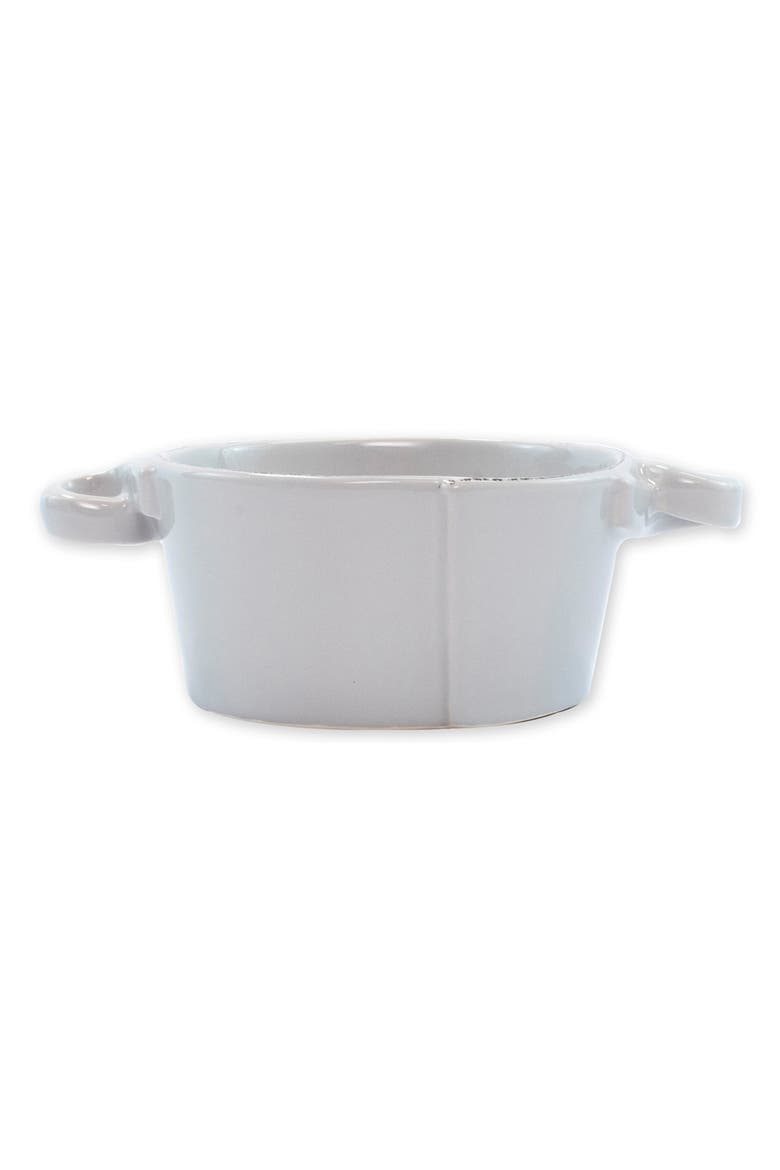 Lastra Small Handled Serving Bowl, Main, color, LIGHT GRAY