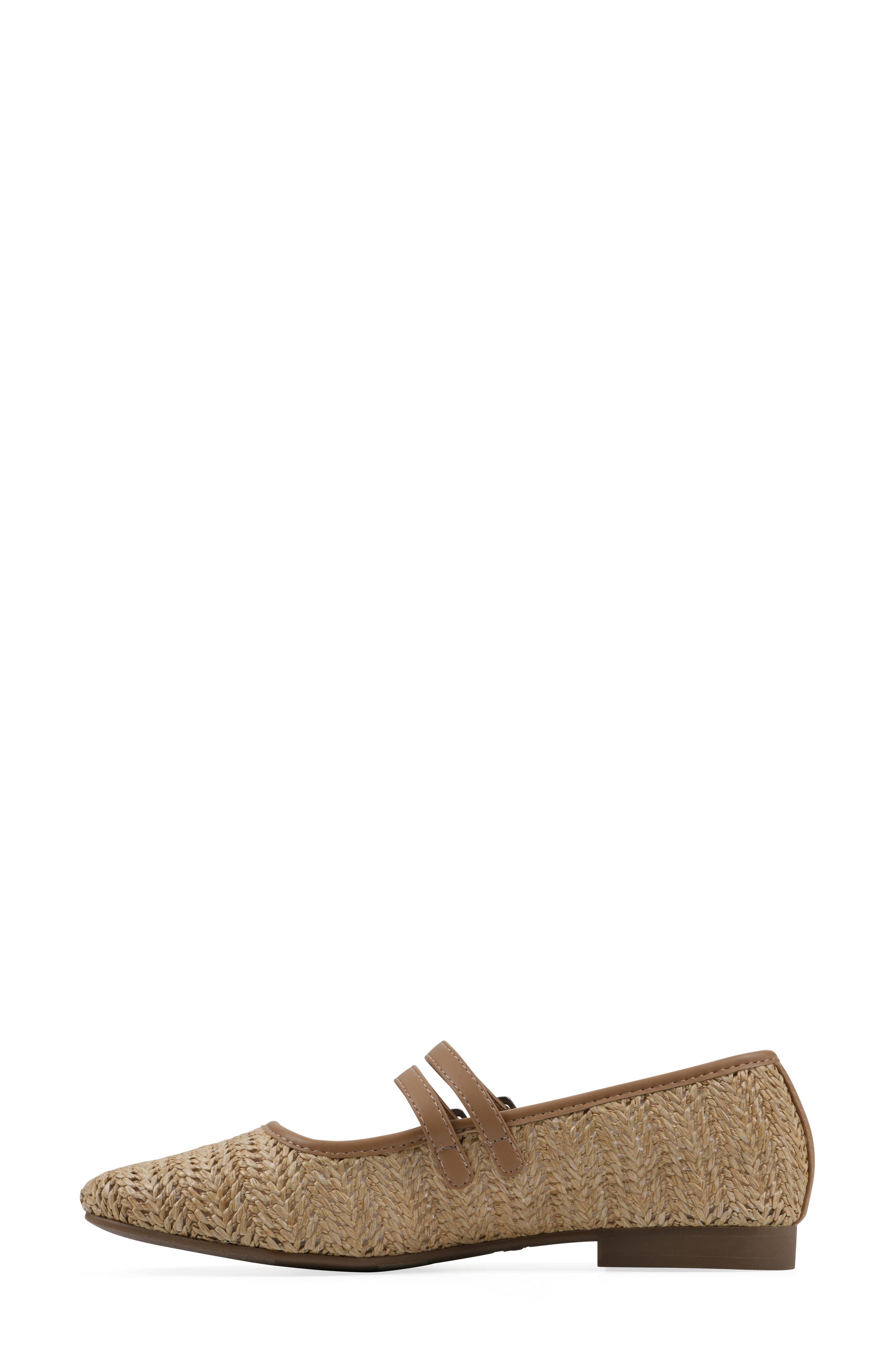 Bocage Mary Jane Flat, Alternate, color, DARK NATURAL SMOOTH