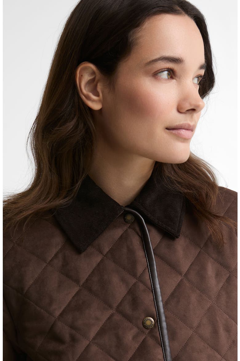 Sonya Quilted Jacket, Alternate, color, DK BROWN/ MUTED