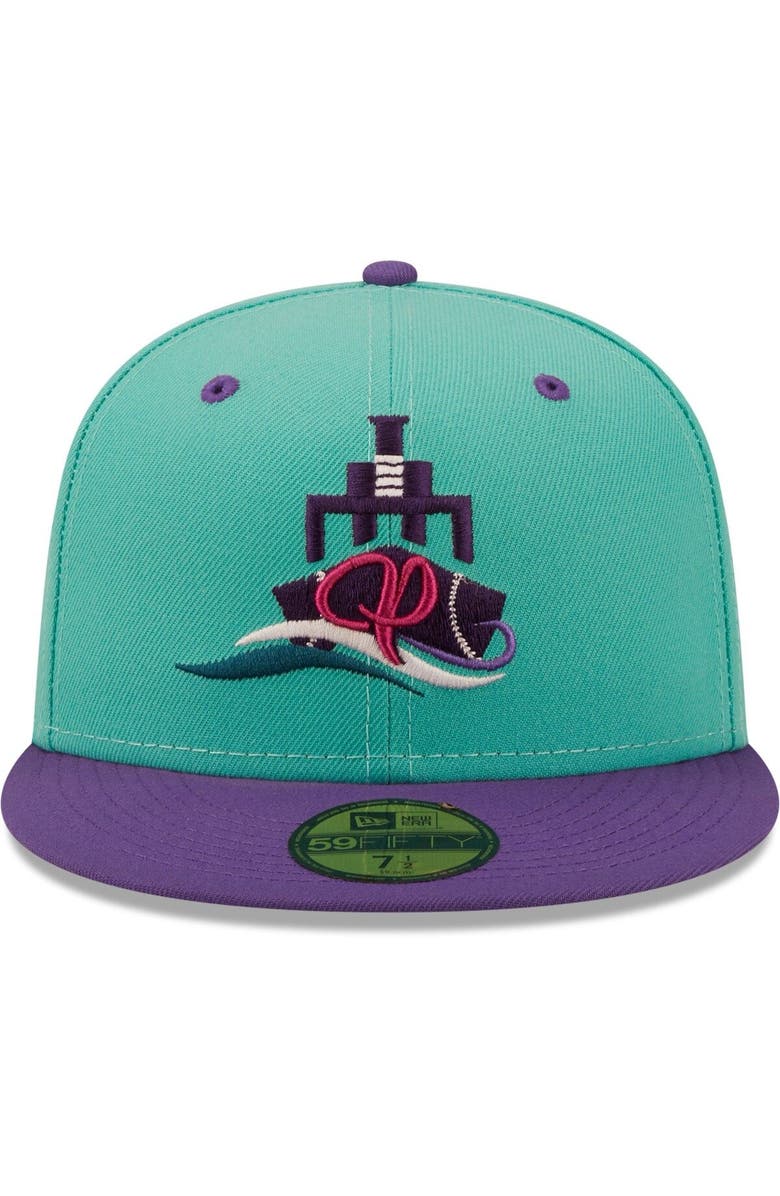 New Era Men's New Era Turquoise/Purple Peoria en el Río Copa De La Diversion 59FIFTY Fitted Hat, Alternate, color, 