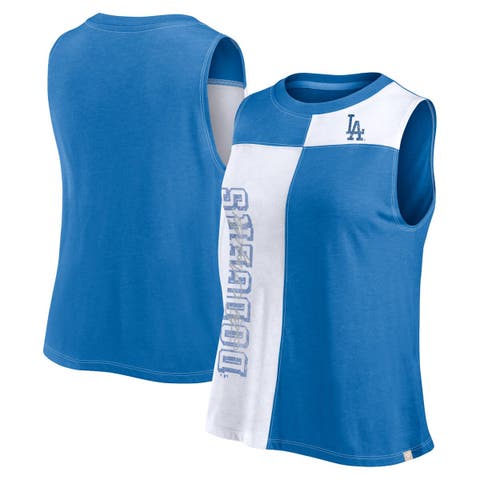 Women's Fanatics Branded Royal/White Los Angeles Dodgers Color-Block Tank Top