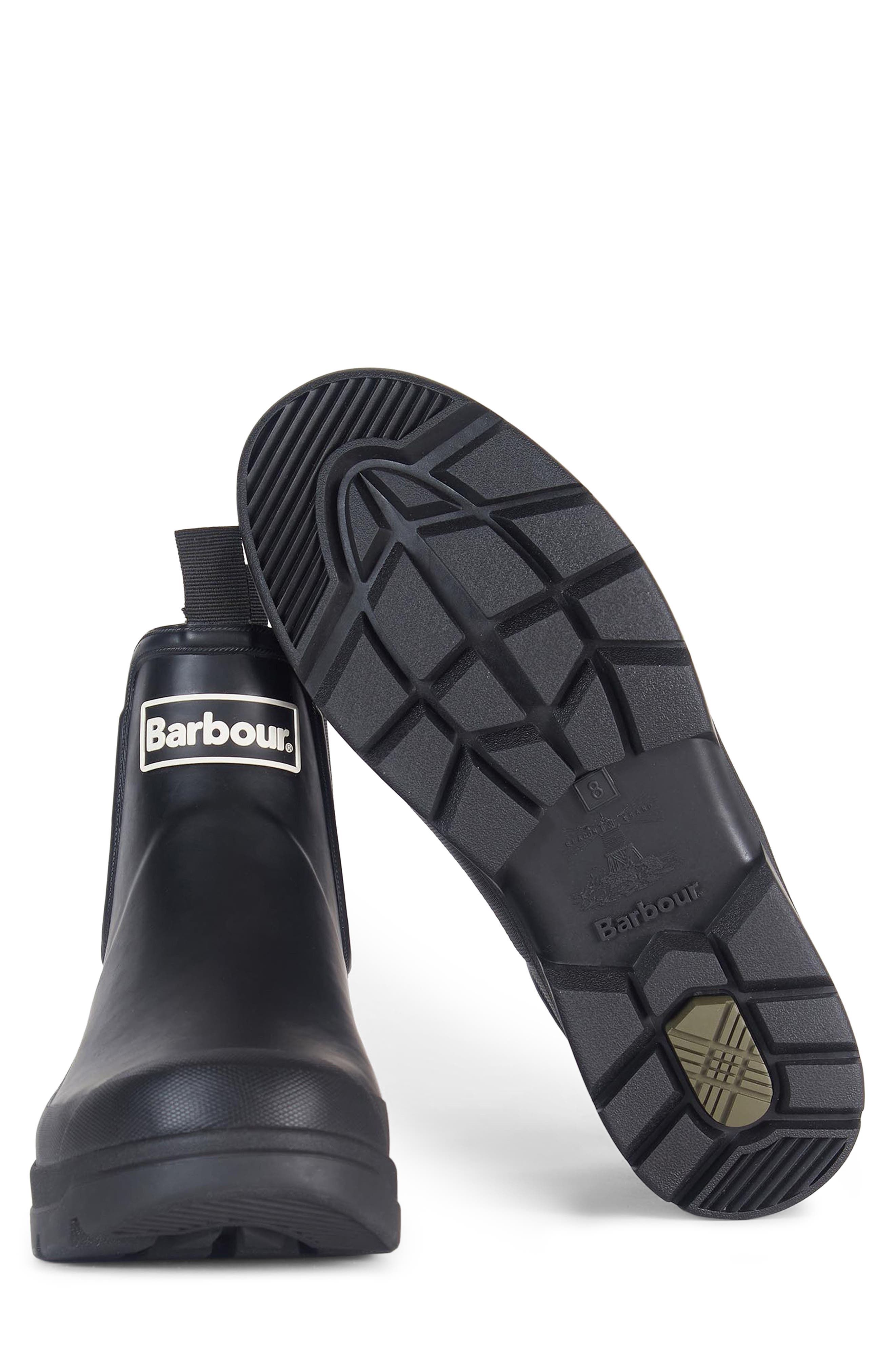 Barbour Nimbus Chelsea Rain Boot, Alternate, color, Black