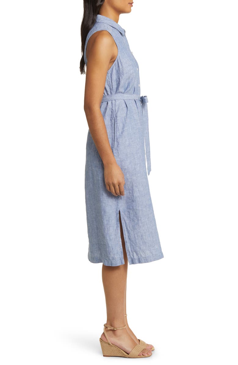Tommy Bahama Two Palms Linen Shirtdress, Alternate, color, Chambray