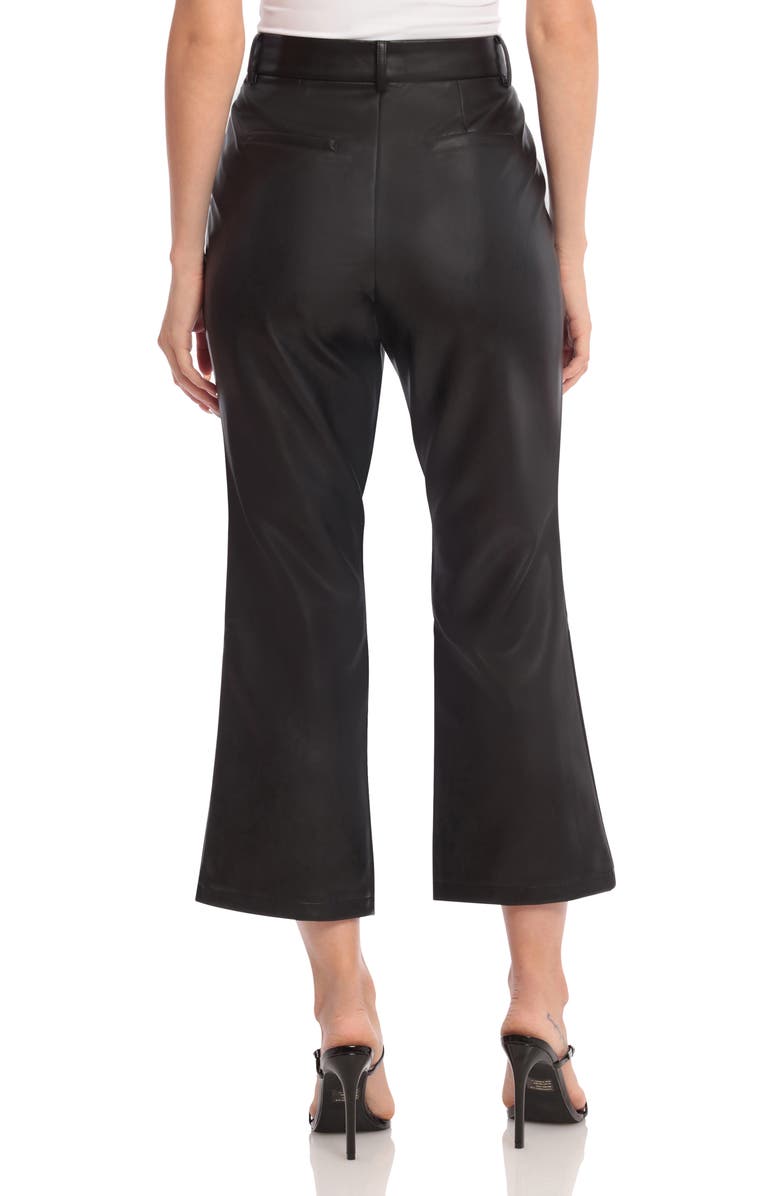Avec Les Filles Faux Leather Flare Crop Pants, Alternate, color, 